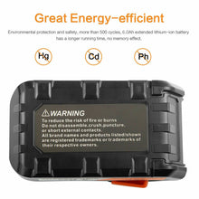 Load image into Gallery viewer, RIDGID Compatible AEG 18V 6000mAh Li-Ion Battery R840087 R840086 R840085 L1830R L1850R - Battery Mate