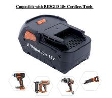 Load image into Gallery viewer, RIDGID Compatible AEG 18V 7000mAh Li-Ion Battery R840087 R840086 R840085 L1830R L1850R - Battery Mate