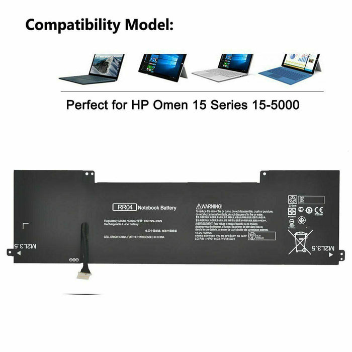 RR04XL RR04 Battery HP Omen 15-5000 15-5014TX 15-5016TX 15-5209TX 778951-421 - Battery Mate