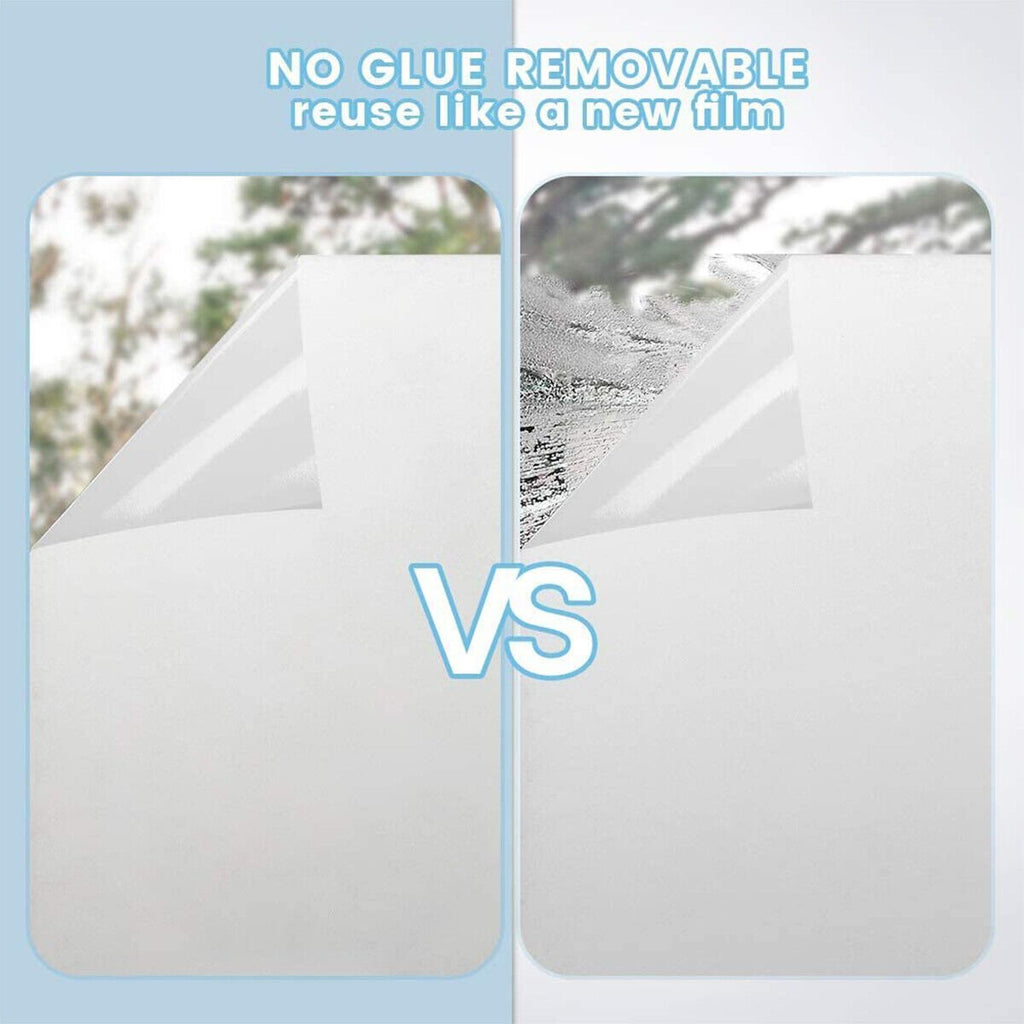 Sand Blast Clear Frosted Frosting Window Glass Removable Privacy Film 90cmX5m - Battery Mate