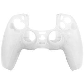 Silicone Cover For PS5 Controller Case Skin - Clear White Ultra Grip - Battery Mate