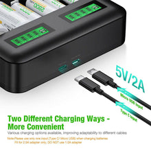 Load image into Gallery viewer, Smart Battery Charger 8 Slots LCD Display For AA/AAA/C/D Rechargeable Batteries - Battery Mate