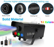 Load image into Gallery viewer, Smoke Machine RGB LED Party Club Disco DJ Effect Wireless Control-500W Fogger - Battery Mate