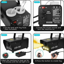 Load image into Gallery viewer, Smoke Machine RGB LED Party Club Disco DJ Effect Wireless Control-500W Fogger - Battery Mate