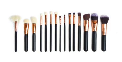 Soft 15Pcs Pro Face Powder Makeup Brushes Set Eyeshader Blending Highlight Tools - Battery Mate