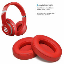 Load image into Gallery viewer, Soft Replacement Ear Pads for Beats by Dr. Dre Studio 2.0 3.0 Wired Wireless | Red - Battery Mate
