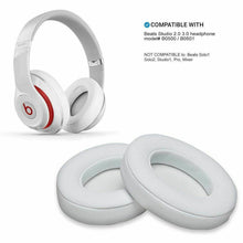 Load image into Gallery viewer, Soft Replacement Ear Pads for Beats by Dr. Dre Studio 2.0 3.0 Wired Wireless | White - Battery Mate