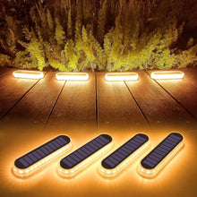 Load image into Gallery viewer, Solar Deck Lights, 4 Pack 40LM Solar Powered Step Lights, LED Dock Lights Outdoor In-Ground Lights IP68 Waterproof Auto ON/Off for Garden Stairs Driveway Pathway Lighting - Battery Mate