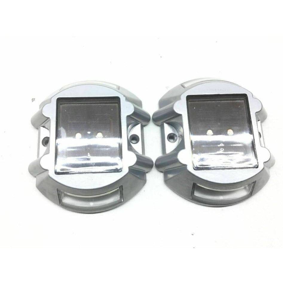 Solar Deck Lights Blue Color Waterproof 6 LED Driveway Safety Light for Pathway - Battery Mate