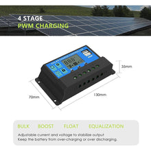 Load image into Gallery viewer, Solar Panel Charge Controller Regulator 12V/24V auto dual USB 20A Battery PWM - Battery Mate