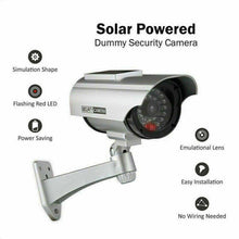 Load image into Gallery viewer, Solar Powered Fake Security Camera Outdoor Blinking LED Light Surveillance - Battery Mate