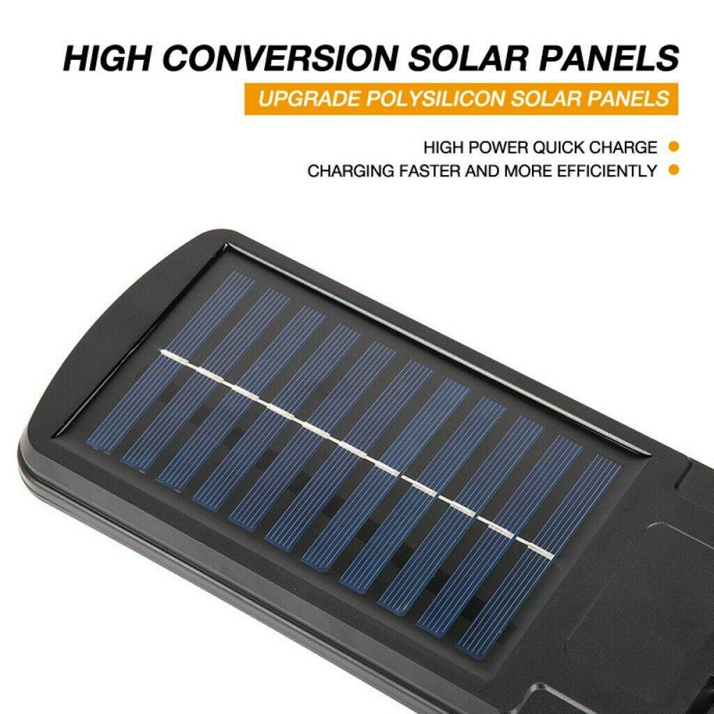 Solar Street LED Light Motion Sensor Remote Outdoor Garden Yard Flood Down Lamp - Battery Mate