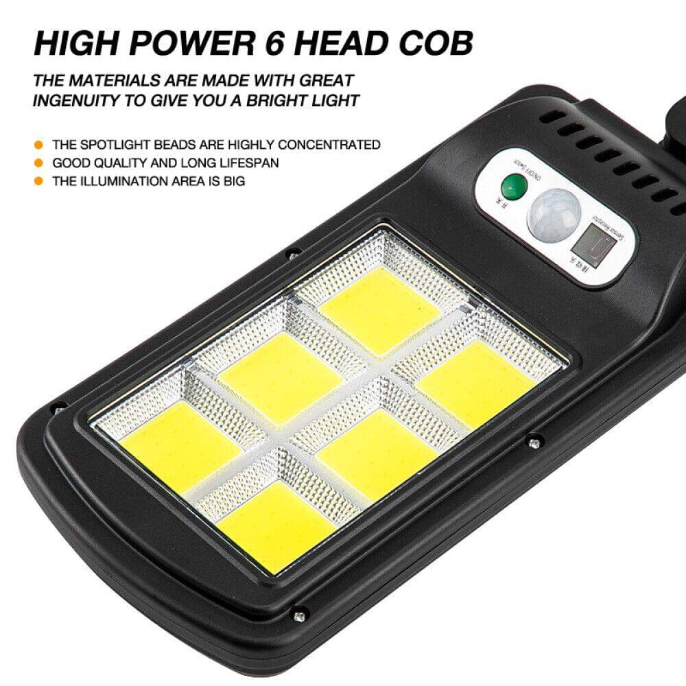 Solar Street LED Light Motion Sensor Remote Outdoor Garden Yard Flood Down Lamp - Battery Mate