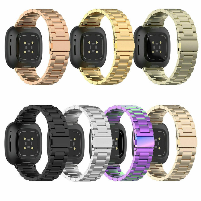 Stainless Steel Watch Strap Belt Wristband Band for Fitbit Versa 3 Fitbit sense - Battery Mate