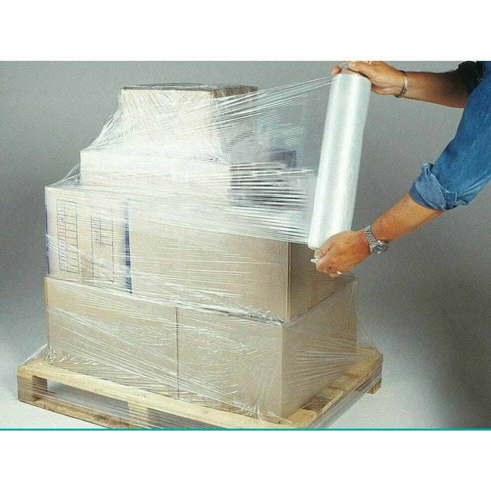 Stretch Film | Pallet Wrap CLEAR Hand Use 500mm x 450m | 25UM Pallet Wrap - Battery Mate