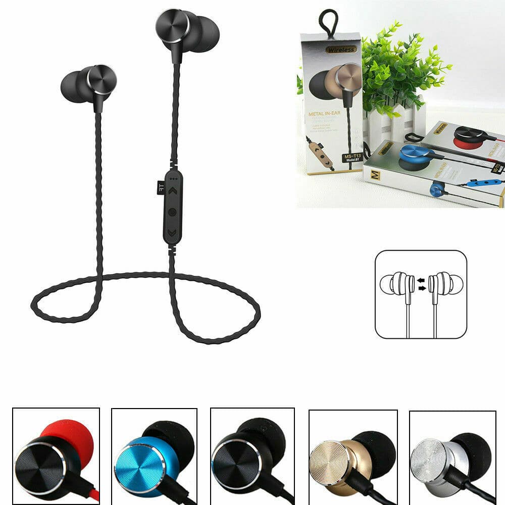 Sweatproof Wireless Bluetooth Earphones Headphones Sport Gym For iPhone Samsung - Battery Mate
