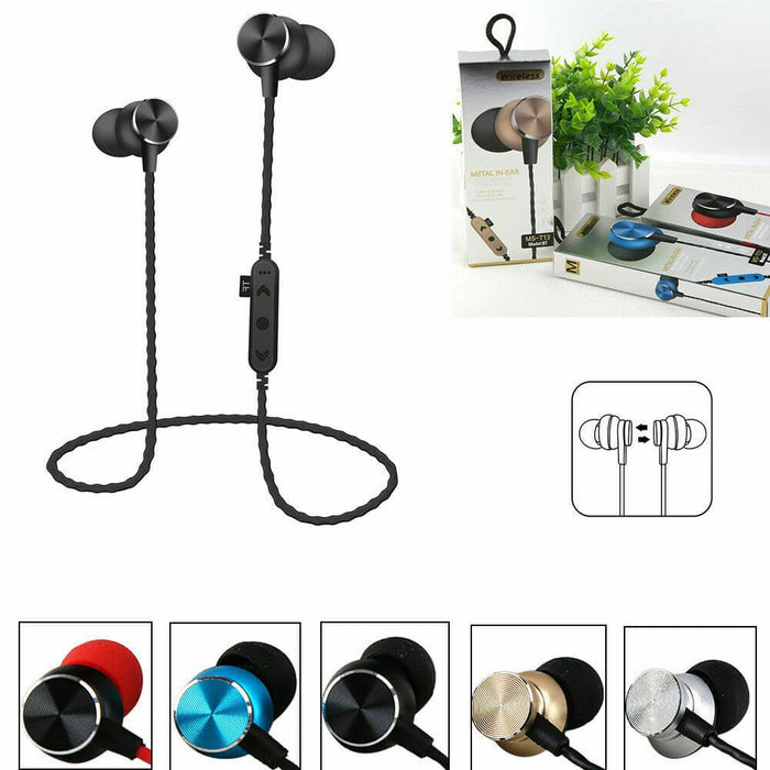 Sweatproof Wireless Bluetooth Earphones Headphones Sport Gym For iPhone Samsung - Battery Mate