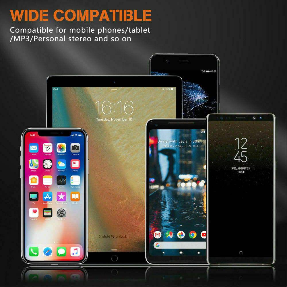 Sweatproof Wireless Bluetooth Earphones Headphones Sport Gym For iPhone Samsung - Battery Mate