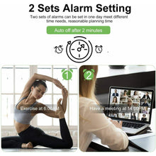 Load image into Gallery viewer, Table Clock with Temperature &amp; Alarm | Modern Home Decor - Battery Mate