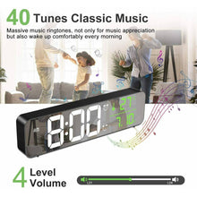 Load image into Gallery viewer, Table Clock with Temperature &amp; Alarm | Modern Home Decor - Battery Mate