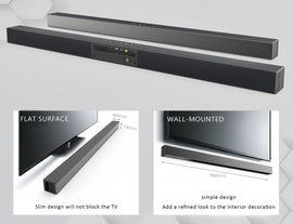 Tavice Home Theatre Full Range Bass Surround Sound Wireless Bluetooth 5.0 Soundbar - Battery Mate