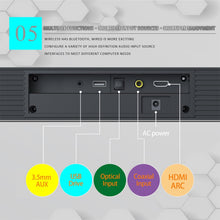 Load image into Gallery viewer, Tavice Home Theatre Full Range Bass Surround Sound Wireless Bluetooth 5.0 Soundbar - Battery Mate