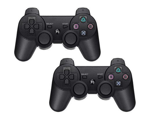 Tavice Twin Pack Bluetooth Ps3 Compatible Wireless Controller Black Ps3813bt X2 - Battery Mate