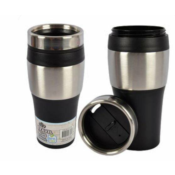 Thermos Water Travel Mug Vacuum Flask Hot Cold Drinks Insulated Coffee Cup 500ml - Battery Mate