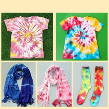 Load image into Gallery viewer, Tie Dye Kit 5 Colours Kits One Step Fabric Rainbow Neon Carousel Ultimate Art AU - Battery Mate