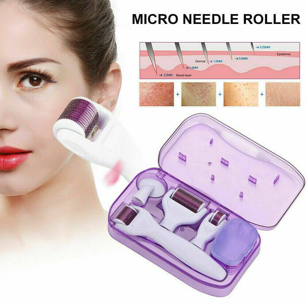 Titanium Derma Roller Dermaroller Kit Set Micro Needle Skin Care Anti Aging - Battery Mate