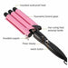 Triple 3 Barrel Ceramic Hair Curler Curling Iron Salon Styler Crimper Waver Hot [28mm] - Battery Mate