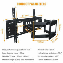 Load image into Gallery viewer, TV Wall Mount Bracket Full Motion Tilt Swivel Pivot 32 40 43 50 55 60 65 70 Inch - Battery Mate
