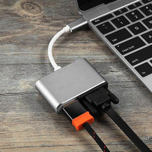Load image into Gallery viewer, Type-C 3.1 to 4K HDMI +VGA Port USB-C HUB Adapter Converter For MacBook iPad Pro - Battery Mate