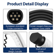 Load image into Gallery viewer, Type2 to Type2 EV Charging Cable 32A 480V for 22KW 3 phase - Battery Mate