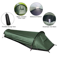 Load image into Gallery viewer, Ultralight Bivy Camping Tent Waterproof Sleeping Bag Travel Backpack Single Tent - Battery Mate