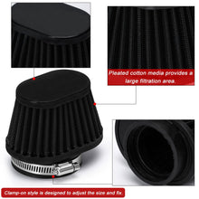 Load image into Gallery viewer, Universal Black Metal Pod Air Filter With Clamp For Car Motorcycle - Battery Mate