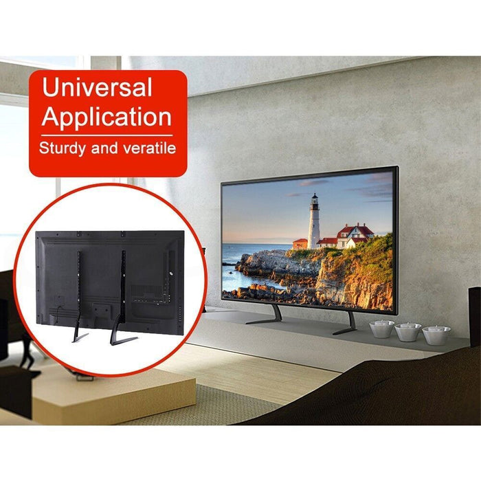 Universal Table Top TV Stand Legs Mount LED LCD Flat TV Screen 37-75" Bracket - Battery Mate
