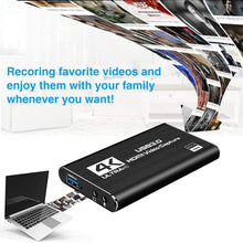 Load image into Gallery viewer, USB 3.0 HDMI Video Capture Card 4K 1080P 60fps Game Video Record Live Streaming - Battery Mate