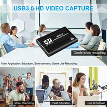 Load image into Gallery viewer, USB 3.0 HDMI Video Capture Card 4K 1080P 60fps Game Video Record Live Streaming - Battery Mate