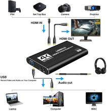 Load image into Gallery viewer, USB 3.0 HDMI Video Capture Card 4K 1080P 60fps Game Video Record Live Streaming - Battery Mate
