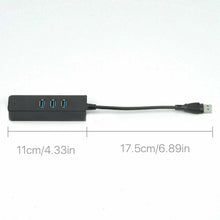 Load image into Gallery viewer, USB 3.0 Hub Adapter with Gigabit 1000/M RJ45 USB LAN Mac PC | 4K Support - Battery Mate