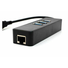 Load image into Gallery viewer, USB 3.0 Hub Adapter with Gigabit 1000/M RJ45 USB LAN Mac PC | 4K Support - Battery Mate