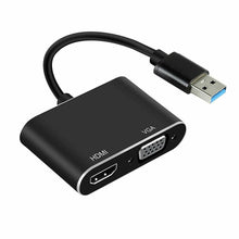 Load image into Gallery viewer, USB 3.0 to HDMI + VGA Full HD 1080p Video Adapter Cable Converter for PC - Battery Mate