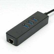 Load image into Gallery viewer, USB 3.1 to HUB 3 Port &amp; RJ45 Gigabit Ethernet Adapter 3.0 USB-C PC MAC - Battery Mate