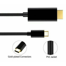 Load image into Gallery viewer, USB C To HDMI Cable USB Type C Male To HDMI Male 4K Cable For Macbook Chromebook - Battery Mate