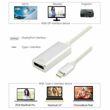 Load image into Gallery viewer, USB C USB 3.1 Type C to DisplayPort DP 4K Video Adapter Converter Cable 16cm - Battery Mate