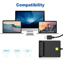Load image into Gallery viewer, USB Smart Card Reader Common Access CAC ID IC ATM Bank Card Cloner Connector - Battery Mate