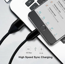 Load image into Gallery viewer, USB Type-C Charging &amp; Data Cable - Black 2m | 3 Pack - Battery Mate