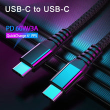 Load image into Gallery viewer, USB Type-C to USB C 3.1 Male to Male Sync PD Charging Cable Type C to Type C Mac - Battery Mate