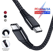 Load image into Gallery viewer, USB Type-C to USB C 3.1 Male to Male Sync PD Charging Cable Type C to Type C Mac - Battery Mate